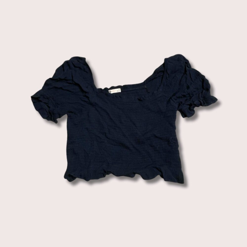 SO Clothing Women's Black Ribbed Crop-top